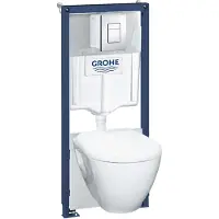 GROHE Solido - Voorwand montageset, toilet en softclose zitting, Skate Cosmopolitan bedieningsplaat, chroom 39468000