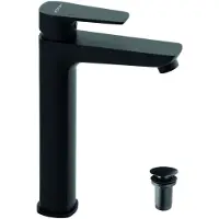 Novaservis Metalia 58 - Wastafelkraan met waste, zwart 58503,5