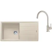 Franke - Keukenset G280SA, fragraniet spoelbak BFG 611 en keukenkraan FC 6018.082, sahara 114.0700.813