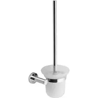 Sapho X-Round Wandgemonteerde toiletborstel, matglas, chroom