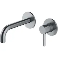 Omnires Y - Inbouw wastafelkraan, 2-gats installatie,met inbouwdeel, nikkel Y1215HNI