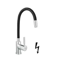 Novaservis Ferro Zumba - Keukenkraan met flexibele arm, zwart/chroom BZA4BLP