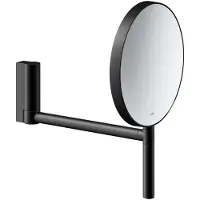 Keuco Plan - Make-up spiegel wandmontage, mat zwart 17649370002