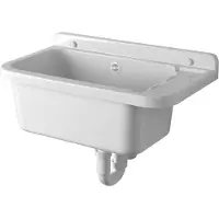 A&n&a aqualine - Hangende uitstortgootsteen met afdruipdeel 60x34 cm, kuntstof/wit PI5060