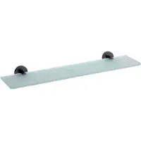 Sapho X-Round Black Glazen planchet 60cm, mat zwart