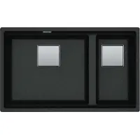 Franke Kubus 2 - Fragraniet spoelbak KNG 120/2, 76x46 cm, Onyx 125.0529.871