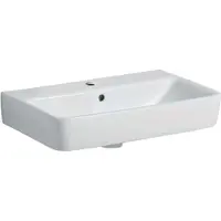 Geberit Selnova Compact - Wastafel 60x37 cm, 1 kraangat, met overloop, wit 501.511.00.7