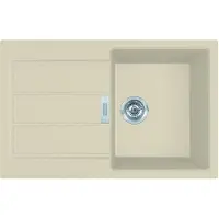 Franke Sirius 2.0 - Tectonite spoelbak S2D 611-78, 78x50 cm, beige 143.0670.896