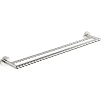Sapho X-Steel dubbele handdoekhouder 600x125mm, RVS mat