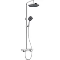 Kielle Oudee - Doucheset met thermostaatkraan, 26 cm, 3jet, chroom/wit/zwart 20602000