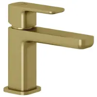 Kludi Renon - Wastafelkraan met afvoer Push-Open, geborsteld goud 42266N075