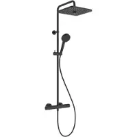 Ideal standard Ceratherm T25+ - Doucheset met thermostaat, 26 cm, 2 stralen, zijde zwart A8530XG