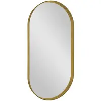 Sapho Avona Ovale spiegel met lijst 50x100cm, mat goud
