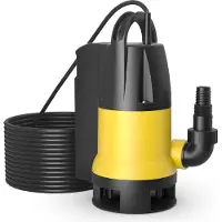 Wiltec Vuilwaterpomp, 13.000 liter per uur, 750 Watt, maximale opvoerhoogte 7,5 meter, geschikt voor vaste stoffen tot een diameter van 35 mm