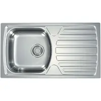 Alveus Basic - Spoelbak 78x44 cm, odtok 9 cm, rvs 1136539