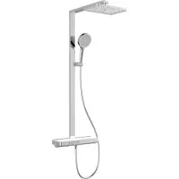 Kielle Vega - Doucheset met thermostaat, 36 x 24 cm, 3 stralen, chroom/wit 20618010