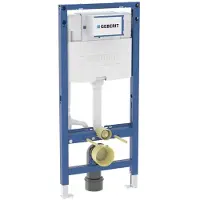 Geberit Duofix inbouwreservoir voor wandcloset, 112 cm, met Omega inbouwspuitkast, 12 cm