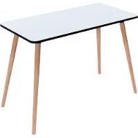 Paper Flow Thuiskantoorbureau Rechthoekig Wit Beuken Houten poten 1.140 (B) x 600 (D) x 750 (H) mm Melamine