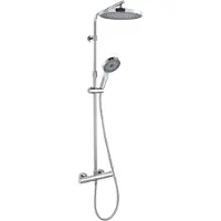 Kielle Oudee - Doucheset met thermostaatkraan, 26 cm, 3jet, chroom 20602010