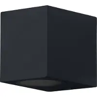 Osram ENDURA Classic Square Down outdoor wandlamp, zwart, GU10-fitting (max. 35 W), kan worden uitgerust met een eenvoudige of slimme lamp, Down- of Up/Down-armatuurvariant, beschermingsklasse IP44