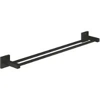 GROHE Start Cube dubbele handdoekhouder - 654 mm - Twee rails - Matte Black