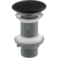 Isvea Wastafelafvoer 5/4", klik-klak, keramische stop, 20-70mm, zwart mat