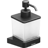 Ravak 10° - Vloeibare zeepdispenser met houder, zwart/glas X07P559
