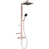 Ideal standard Ceratherm ALU+ - Doucheset met thermostaat, 26x26 cm, 2 stralen, rosé BE210RO