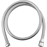 Sapho Softflex Kunststof doucheslang, 100cm, metallic zilver/chroom