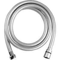 Sapho Softflex Kunststof doucheslang, 200cm, metallic zilver/chroom
