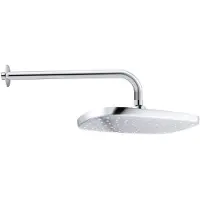 Kielle Vega - Hoofddouche 290, 1 straalsoort, douchearm 35 cm, chroom/wit 20118SE0