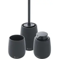 Nimco Tabo - Set accessoires voor de badkamer, zwart TA SET-90