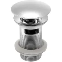 Sapho Minimal Click-Clack Wastafelafvoer 5/4“, grote plug, RVS mat