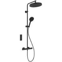 Ideal standard Ceratherm T125+ - Doucheset met thermostaat, diameter 30 cm, 3 stralen, zijdezwart A7689XG