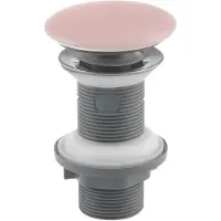 Isvea Wastafelafvoer 5/4", klik-klak, keramische stop, 20-70mm, roze mat Zalm