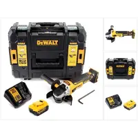 DeWalt DCG 405 M1 accu haakse slijper 18V 125mm borstelloos + 1x accu 4.0Ah + lader + TSTAK