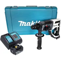 Makita DHR 202 SFW accuboormachine 18 V 20 mm 2,0 J wit + 1x accu 3,0 Ah + oplader + koffer