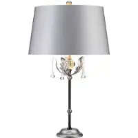 Elstead Lighting LED Tafellamp Amarilli | 1X E27 Max 60W | Black with Silver Patina
