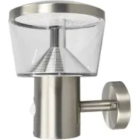 LINDBY Wandlamp buiten met bewegingssensor Antje, alu / grijs / zink, Roestvrij staal, Modern
