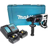 Makita Boormachine + slagboor, DHR 202 SGW accuklopboormachine 18 V 20 mm 2.0 J wit + 2x accu 6.0 Ah + lader + koffer