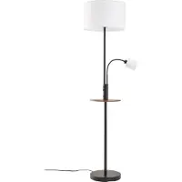 LINDBY Vloerlampe , Aovan, Zwart, Woonkamer, Metaal, Modern