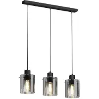 LINDBY Hanglampe , Kourtney, dimbare, Zwart, Woonkamer, Glas, Modern