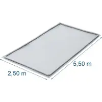 Pricenet Grondzeil Opblaasbaar - 2,50x5,50M - Waterdicht PVC - Grijs