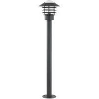 LINDBY tuinpadverlichting Belmiro, ijzer, 100 cm hoog, E27, zwart dimbaar, zwart, metaal, Modern