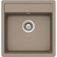 Schock inbouwspoelbak Cristadur Mono N-100 S, kleur: Green Line Twilight TWI, met excentrisch bedieningssysteem