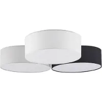 LINDBY Plafondlamp Janita, dimbaar, zwart, Woon-/ Eetkamer, Textiel / Stof / Zijde, Modern, plafondlamp