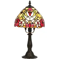 Rabalux 8089 Tafel lamp Mirella, E14, brons-zilver-meerkleurig, rond, klassiek, ø200mm