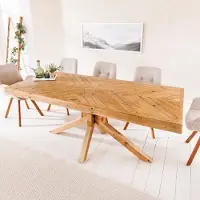Riess Massief houten eettafel MOSAIC 200cm natuurlijk grenenhout gerecycled sterframe - 44090