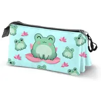 KARACTERMANIA Oh My Pop! Driedelig etui Froggy, turquoise kleur