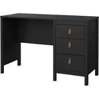 Ebuy24 Madrid bureau 3 laden zwart mat.